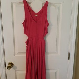 Hollister waist cut out dress; pink; size small; Brand New With Tags